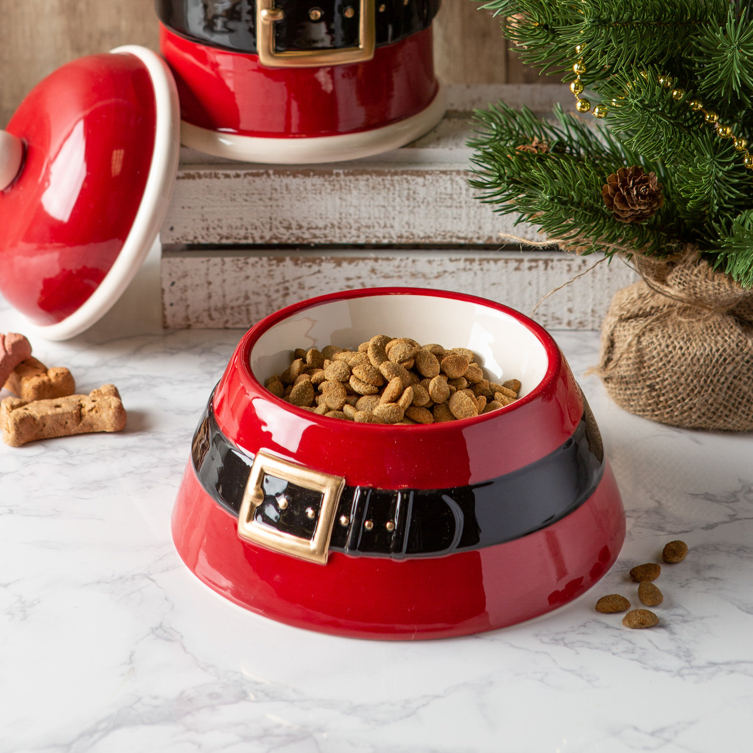 Christmas dog food bowls hotsell